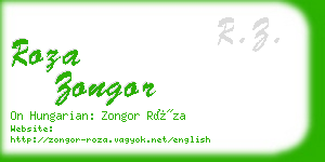 roza zongor business card